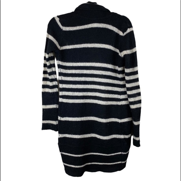 Quinn open front black and white striped cardigan Sz Small - Picture 3 of 5